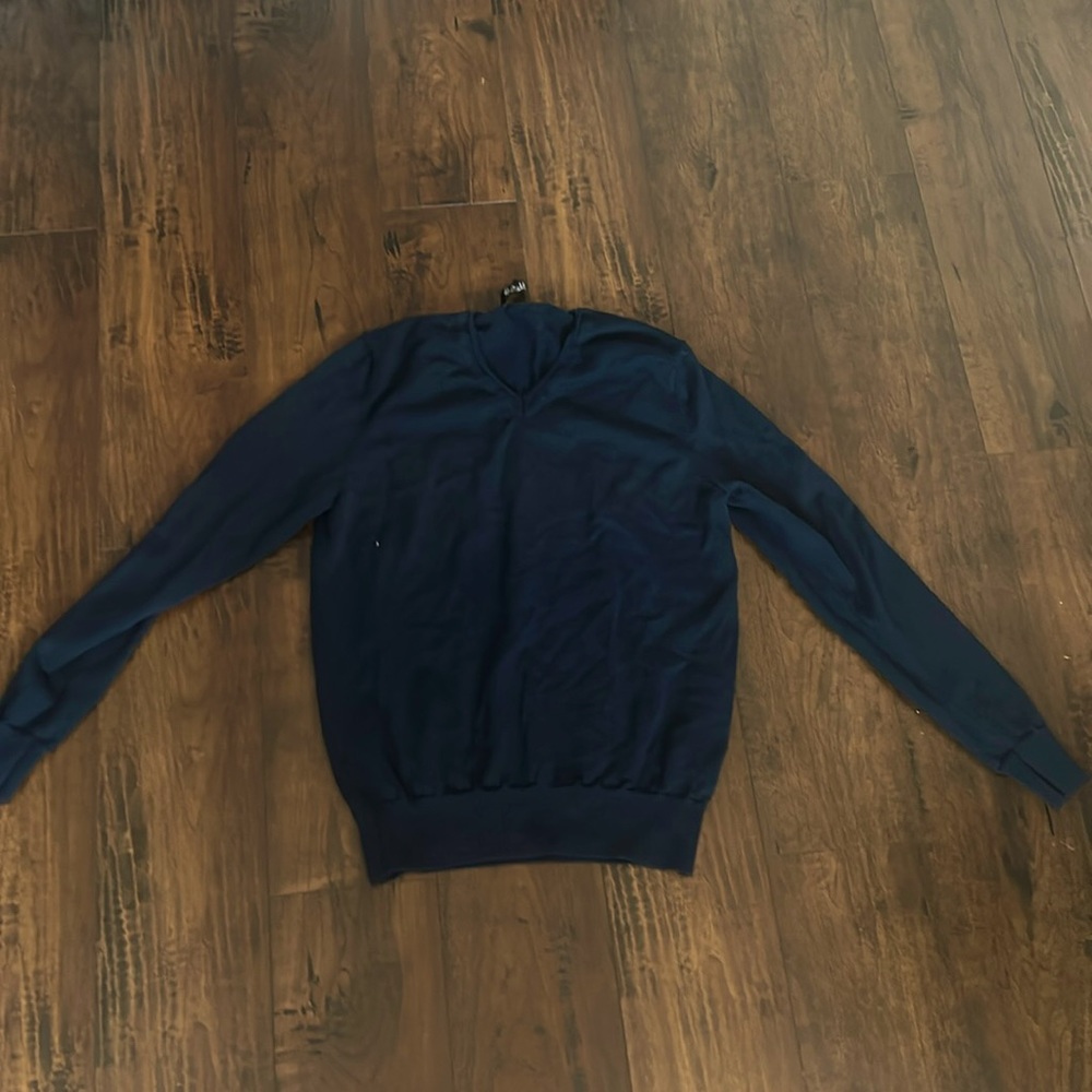Women’s blue v neck sweater